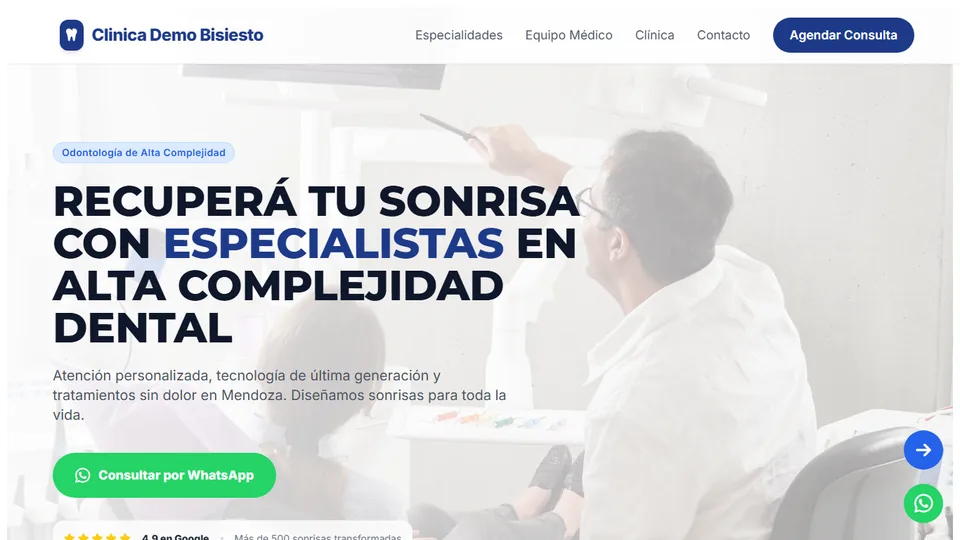 Ejemplo de sitio web desarrollado por Bisiesto